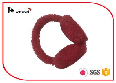 China Heart - Shaped Faux Fur Winter Ear Muffs Red Paillette On The Band for sale