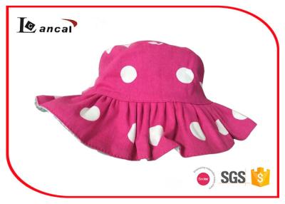 China Cute fashion dot printed fisherman hat all cotton twill sun hat for girls for sale