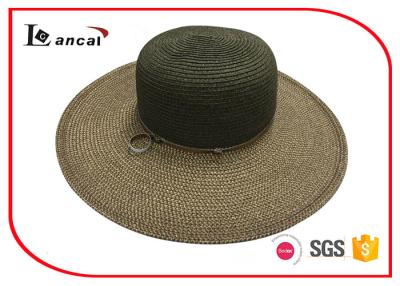 China Customize ladies wide brimmed womens summer hats joint style with typical band for sale