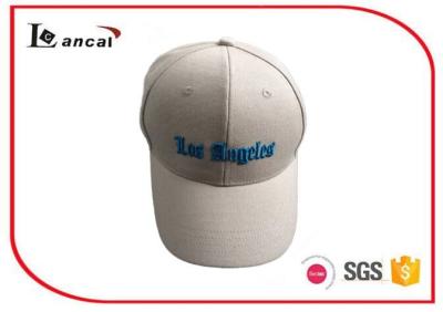 China Cotton Twill Fitted Baseball Caps / White Baseball Cap With 3D Embroidery Logo for sale