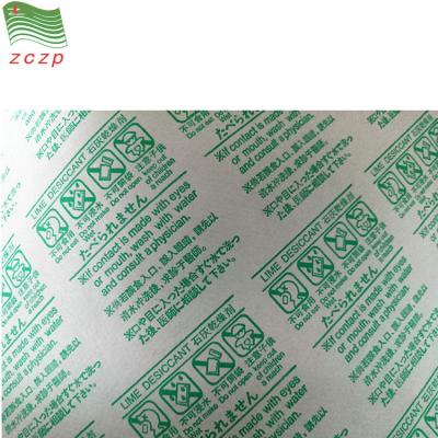 China Greaseproof Printed Silica Gel Lime Desiccant Kraft Paper , Moistur Proof Paper for sale