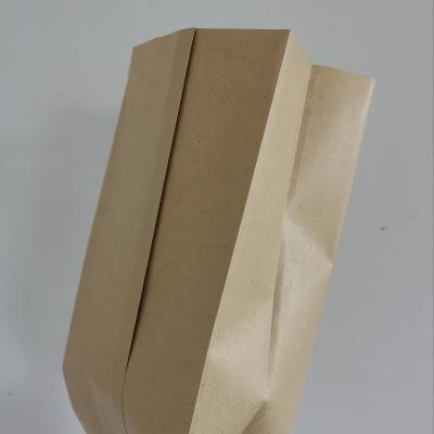 China Greaseproof PE Coated Kraft Butcher Paper Food Bags For Fried Food , Customized Size And Logo Kraft Paper Bags for sale