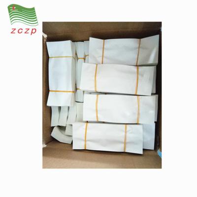 China Food Grade Customized Greaseproof White Sharp Bottom Kraft Paper Bags For Takeway Fast Food / French Fries for sale