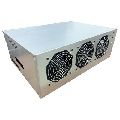 China With Free Shipping Fee Fan Rig Case 12 GPU with 8 PSU. from the PSU single card motherboard support ATX for sale