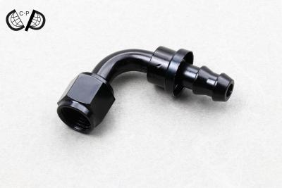 China Black Push On Hose End Fittings With O - Ring Model 90 Degree M22 X 12 for sale