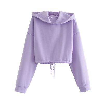 China High Quality Custom Made Women's Anti-Wrinkle Top Short Hoodie Women's Pullover Hoodie for sale