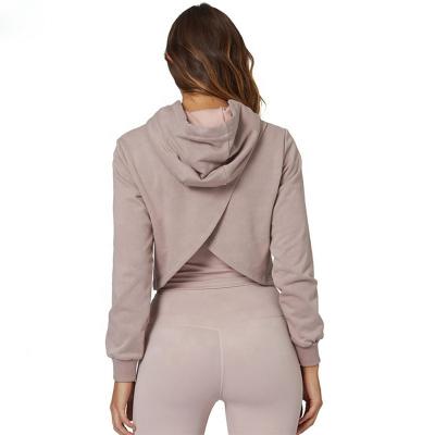 China Anti-Wrinkle OEM Customized Fitness Sweatshirt Hoodie Women's Cropped Hoodie Wholesale Top Women's Hoodie for sale