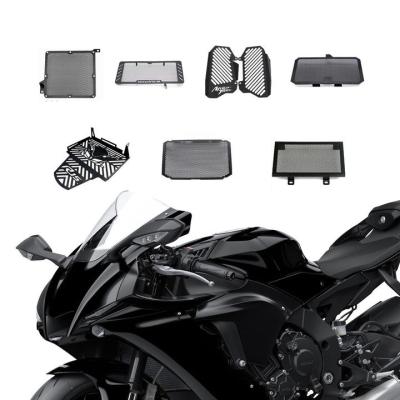 China DANCARO Aluminum Alloy Wholesales Motorcycle Radiator Grills Cover Stainless Steel Water Tank Net Protector For Kawasaki For Suzuki For Honda for sale