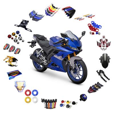 China CNC Aluminum Alloy R15 Motorcycle Accessories Parts Radiator Muffler Chain Cover Engine Windshield Slider Foot Pegs For YAMAHA R15V3 R15 V3 18-20 for sale