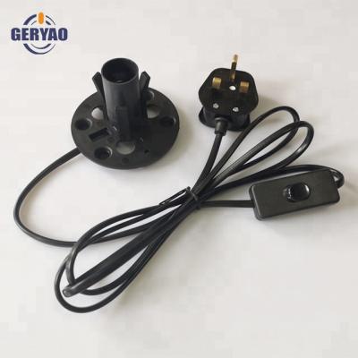 China Home Appliance New Design UK UK Lamp Cord Plug With Plastic Plate For Salt Lamps for sale