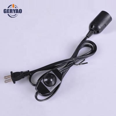 China Professional Home Appliance Product USA Plug + Dimmer Switch + E26 Lamp Base Electric Wire Cable Set for sale