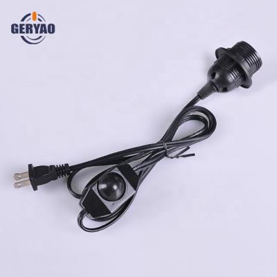 China Home Appliance Customized USA Plug + Dimmer Switch + E26 Socket Power Cord Kit for sale