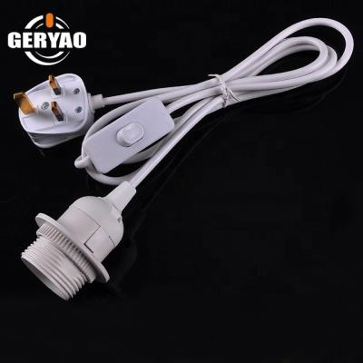 China British Standard Home Appliance UK Power Cord With Plug Switch And E27 Lamp Holder For England for sale