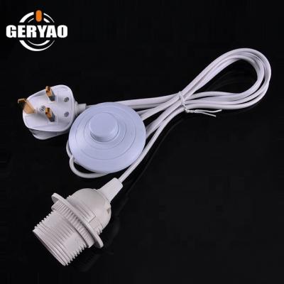 China UK UK Floor Lamp BS Floor Lamp Power Cord With E27 Plug , Floor Lamp Extension Wire for sale