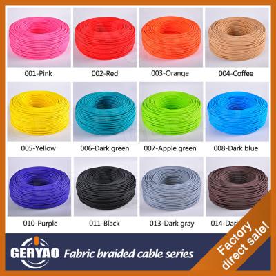 China Colorful 3 Yarn Home Appliance Factory Price Fabric, Colorful Textile Yarn, Colorful Braided Power Cord for sale