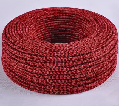 China Red Black Vintage Style Home Appliance Style Cloth Yarn Colorful Braided Cord Cotton Cotton Cooper Wire for sale