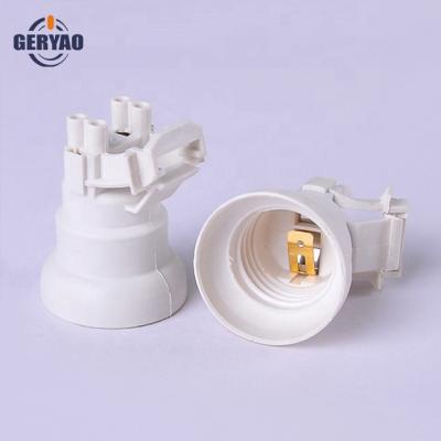 China New Screw Design E27 Plastic Lampholder With Spring Bracket for sale