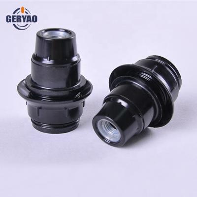 China Phenolic Screw China Supplier E14 Lamp Holder With Shade Ring for sale