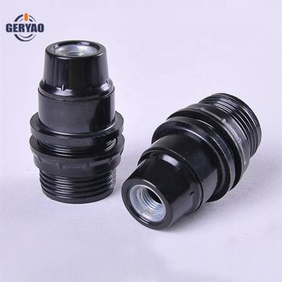 China Screw Recommend Selling Phenolic E14 Bulb Socket With Shade Ring Bakelite Lamp Socket for sale