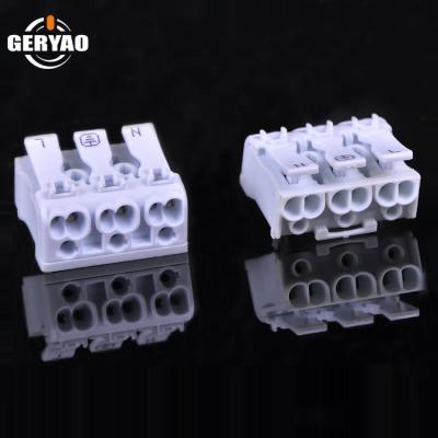 China LED Downlight 3 Ways Poles Screwless Quick Terminal Block Connector For LED Lights for sale