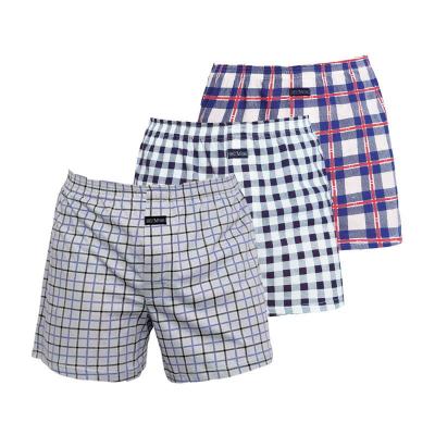 China Breathable Custom High Quality 100% Cotton Mens Boxers Boxer Brief Men Box Short for sale