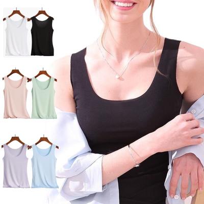 China Hot Selling Tank Tops Summer Women Custom Sleeveless Camisole Seamless Modal Women Ladies Anti Shrink Tank Top Gym for sale