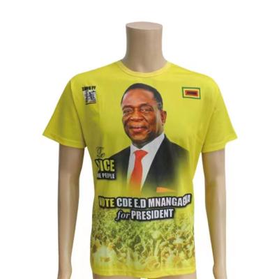 China Cheap 100% Polyester Presidential Race T-shirt Men's Election Campaign T-shirt Custom Design Free Shipping QUICK DRY for sale