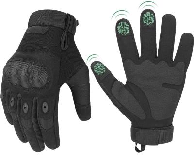 China Custom Protective Touch Screen Outdoor Sports Touch Screen Hard Knuckle Tactical Military Gloves for sale