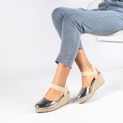 China Round Platform Sandals Women Ladies Wedges Sandalias Espadrilles Wedges Shoes Wedge Heels Shoes For Women for sale