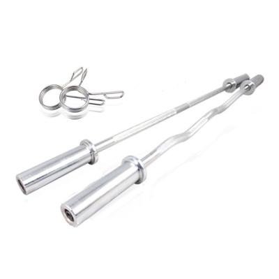 China Durable Aluminum Gym Fitness Curved Barbell Weightlifting Barbell Loop Barbell Bar for sale