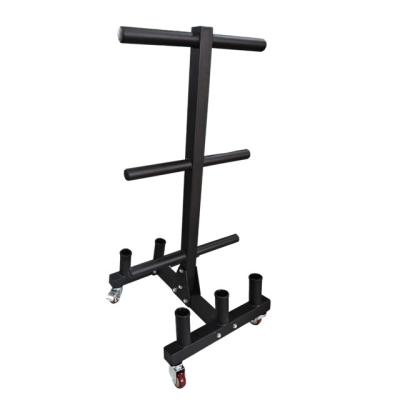 China Strong Commercial Gym Accessories Barbell Storage Stretch Weight Plates Rack and OB Bar Rack OP for sale