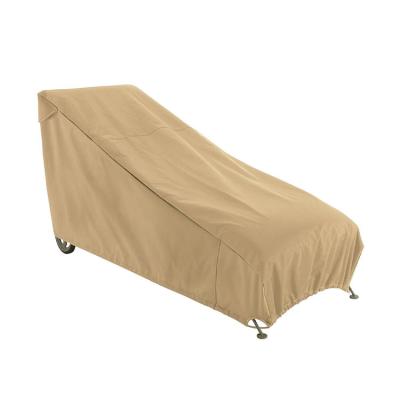 China Anti-uv/Rainproof/Dustproof dustproof custom logo 600d patio cover lounge chair cover outdoor chaise lounge cover for sale