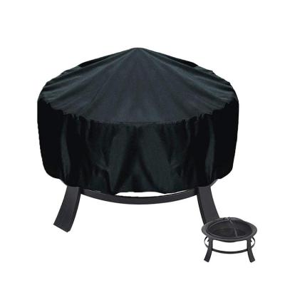 China Stocked 420d high quality 50 inches Square Round Heavy Duty Waterproof Dustproof Patio Fire Pit Cover with Air Vent for sale