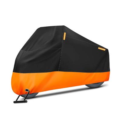 China Anti-uv/Rainproof/Dustproof all season custom color sun motorcycle cover 210D waterproof dustproof heavy duty tamper proof reinforced motorcycle cover for sale