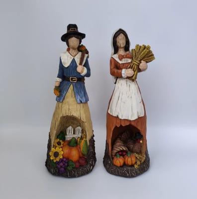 China World Harvest Festival Gifts Thanksgiving Figurines Resin People Decorations Resin Handwork Resin Statue for sale