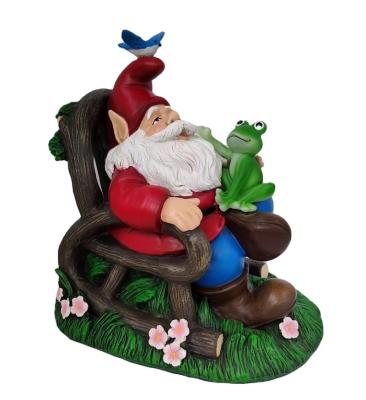 China World Creative Cute Sitting Santa Christmas Decorations Resting Santa Claus Lighting Figurine Garden Decor for sale