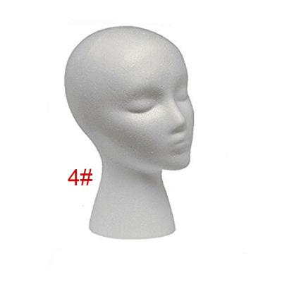 China Other styrofoam wig head foam head female foam mannequin head with stand and stand for display for sale