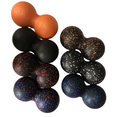 China 12x24cm Double Body PPE Peanut Ball Massage Ball Lacrosse Ball For Back Leg Neck Massage for sale