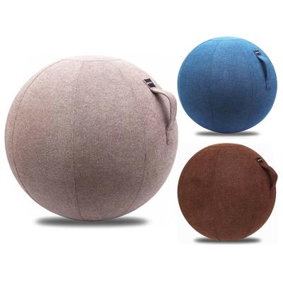 China Round Sitting Ball Chair Pilates Exercise Stability Balance Yoga Ball Chair With Cover for sale