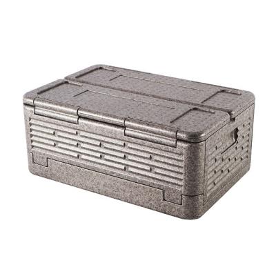 China Faltbar Thermobox Waterproof Insulated Iceless Chest Folpable Box PPE Thermal Flip Cooler Box Flip Foam Box for sale