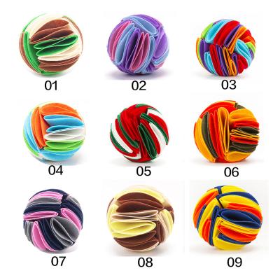 China Stocked Training Toy Ball Pet Sniff Treat Toy Dog Snuffle Toy Dog Nose Work Smell Training Sniff Ball for sale