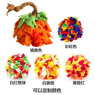 China Stocked Dog Sniffle Dog Toy Pet Feeding Ball Toy Fleece Toy Ball Stress Release Soft Training Ball Pet Sniffle for sale