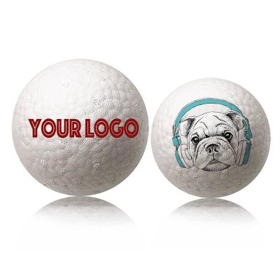 China Custom Durable DogTennis Ball Stored DogTennis Ball Durable ETPU Logo Made ETPU Dog Bite Interactive Floating Bite Resistant Ball for sale