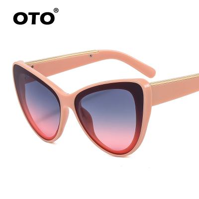 China OTO 2022 New Anti UV400 Vintage Cat Eye Sunglasses Women Oversized With Luxury Designer Sun Glasses for sale