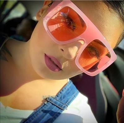 China Anti Drop UV400 Shipping Oversized Sunglasses Women 2021 Large Frame Dropshipping Square Sung Glasses Sunglasses One Piece for sale