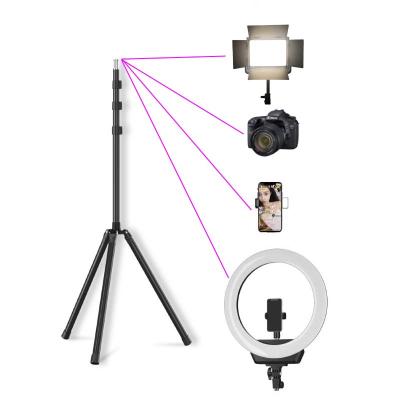 China Professional 1.9M Photography Phone Camera Foldable Tripod Stand Photo Studio Light Led Light Stand Strong Folding Led Ring Light Stand for sale