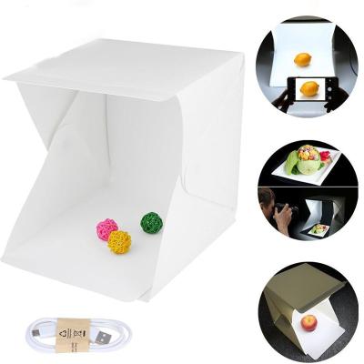 China Portable Photo Shoot Box 20cm/30cm/40cm Mini Photo Studio Times Box With USB LED Light Box Soft Acrylic Led Light Box For Photography for sale