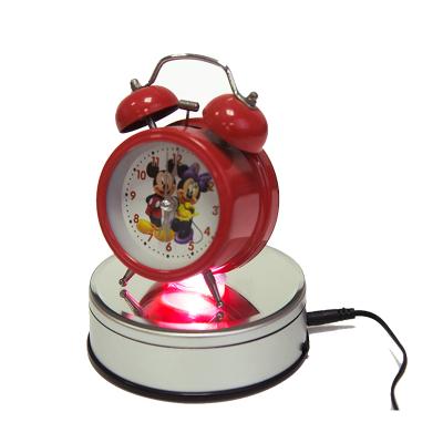 China New Design Metal Automatic Electric Turntable Panoramic Dynamic Color Changing LED Display Stand Rotating Base for sale