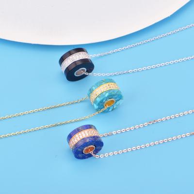 China Trendy Silver Tasty Natural Stone Pearl Women's Jewelry 925 Women's Fashion Pendant Necklace for sale