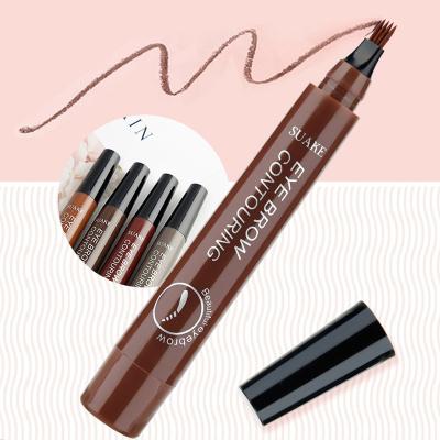 China New5 Waterproof Colors Tattoo Pen Waterproof Eyebrow 4 Point Eyebrow Pen Long Lasting Liquid Brow Pencil Natural Microblade Eyebrow Pencil for sale